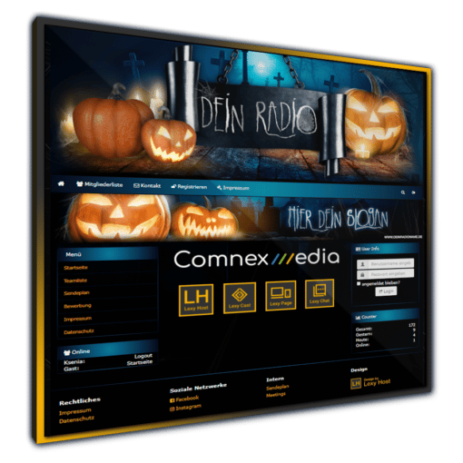 WEB PHP CMS W-P Mobile Design zum Halloween LH_Pumpkin
